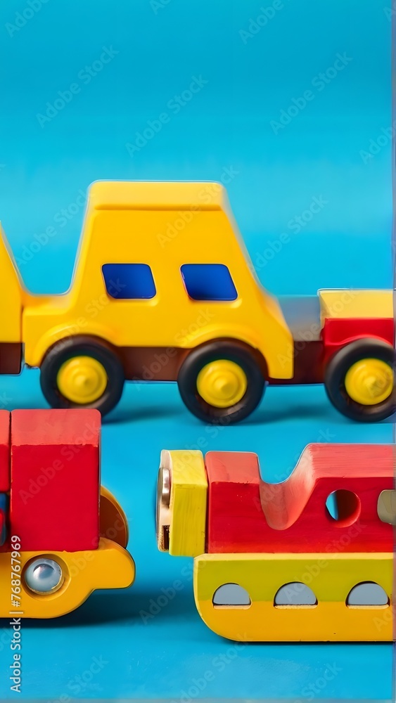 Naklejka premium colorful toy cars, ai generated
