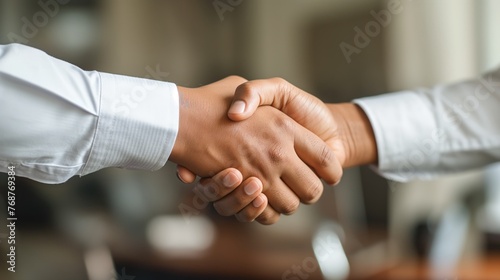Business Handshake Between Two People