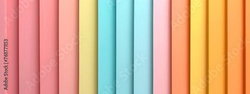 Celebrate joy and vibrancy with a split background showcasing a spectrum of pastel rainbow colors arranged in a gentle gradient.