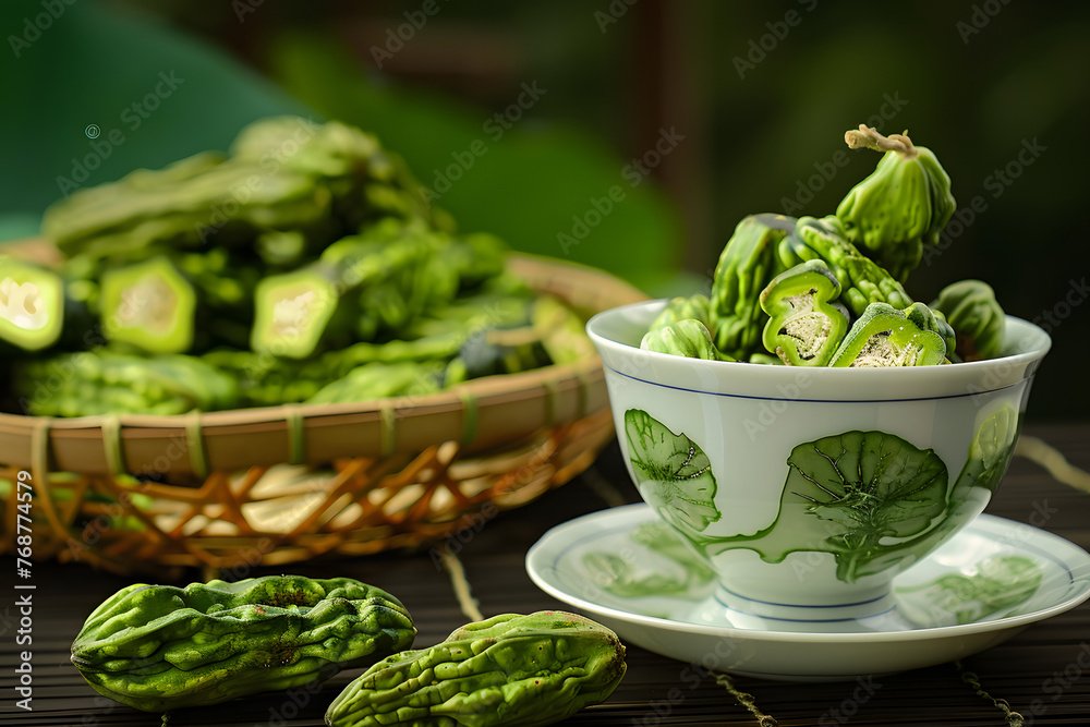 Bitter Gourd Tea, material, protein, dry goods Bitter Gourd Tea, material, protein, dry goods
