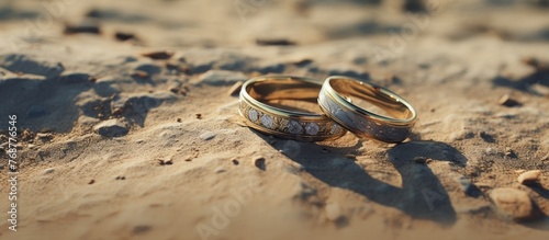 Pair of elegant wedding ban...