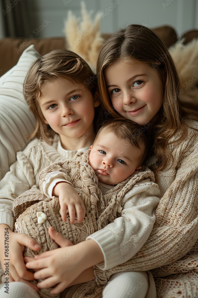 Professional Photography of a Parenting Vlogger Sharing Heartfelt Moments With Their Children, Generative AI Professional Photography of a Parenting Vlogger Sharing Heartfelt Moments With Their Children, Generative AI