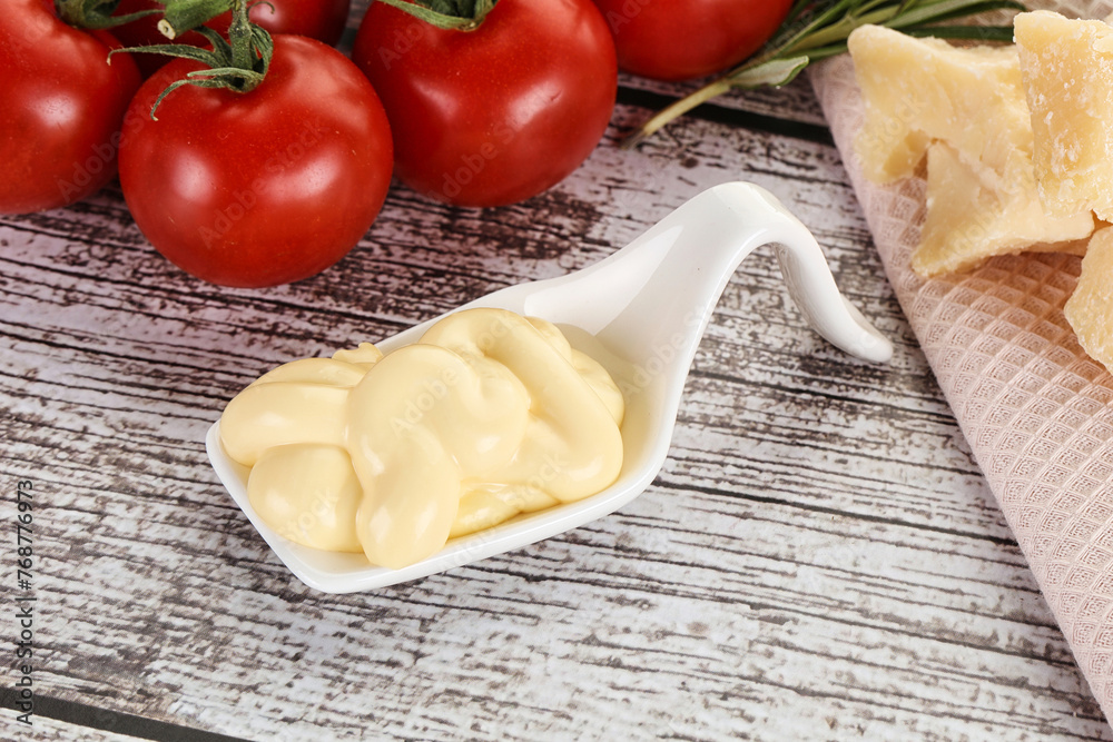 Cheese sauce in the bowl Cheese sauce in the bowl