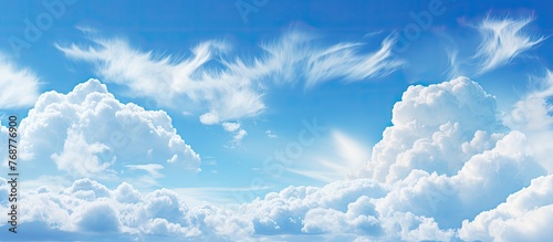 White voluminous cumulus cl...
