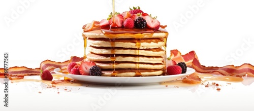 A close-up view of a plate ...