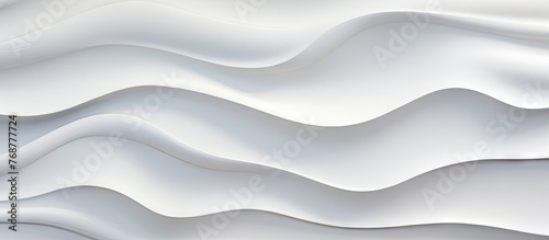 A close-up view of a white wall made of wavy textured paper, creating a unique and modern design element