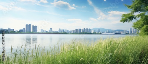 Scenic view of a city acros...