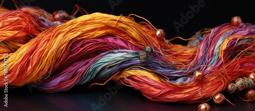 Close-up of a bunch of yarn...