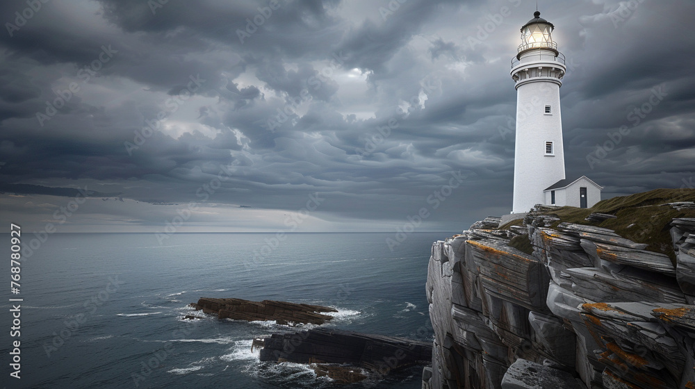 Solitary Beacons: Lighthouses Amidst Expansive Ocean Horizons Solitary Beacons: Lighthouses Amidst Expansive Ocean Horizons