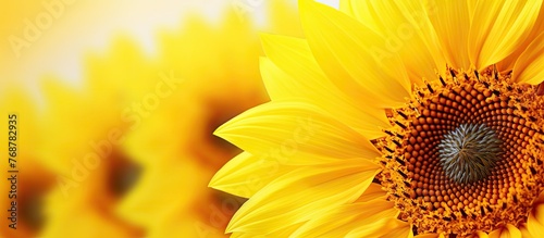 Vibrant yellow sunflowers w...