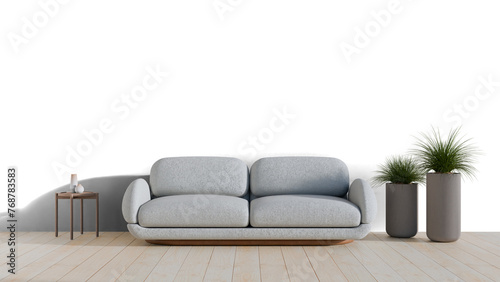 a couch sitting on top of a wooden floor