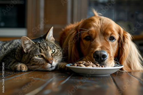 Paws and Claws: Furry Friends Dining Together in the Kitchen
