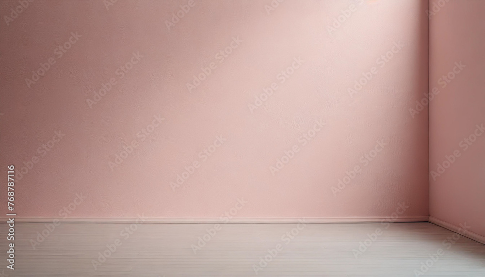 Empty light pink wall with chiaroscuro, ideal minimalist backdrop for product photography Empty light pink wall with chiaroscuro, ideal minimalist backdrop for product photography
