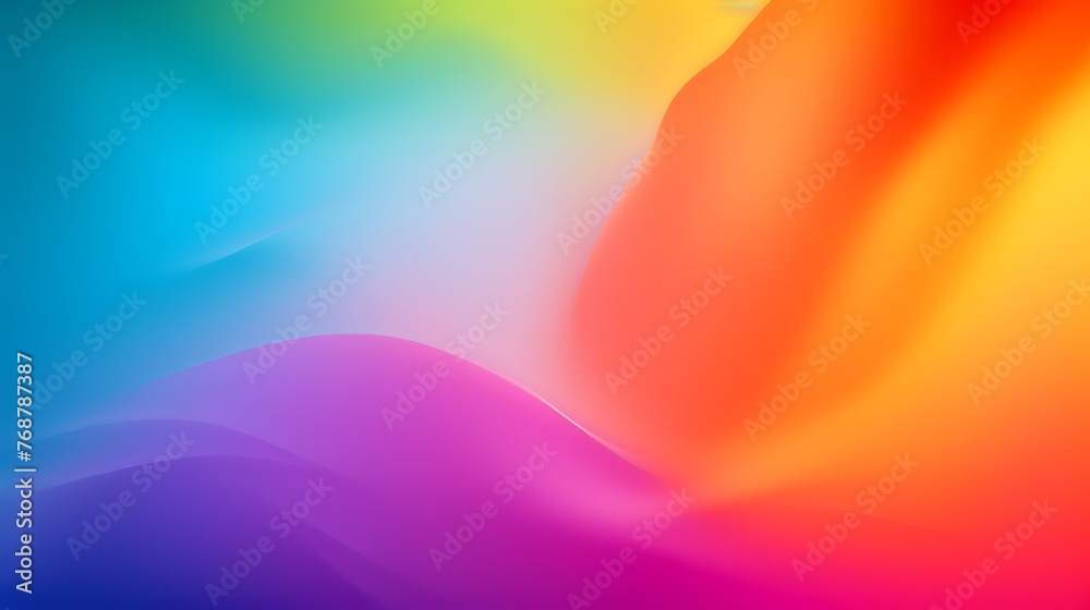 Smooth and blurry rainbow background. Modern bright rainbow colors