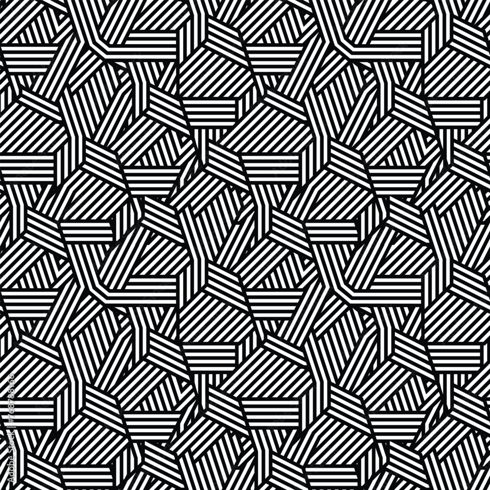 Seamless striped pattern, geometric print