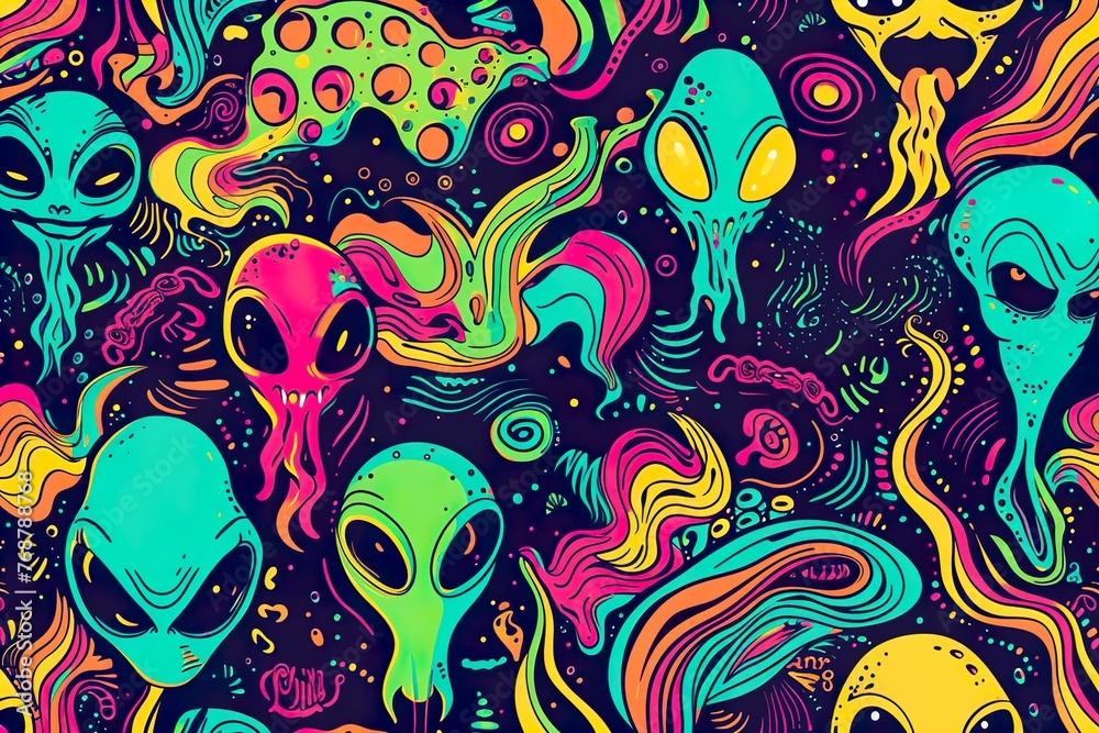 seamless pattern with monsters seamless pattern with monsters