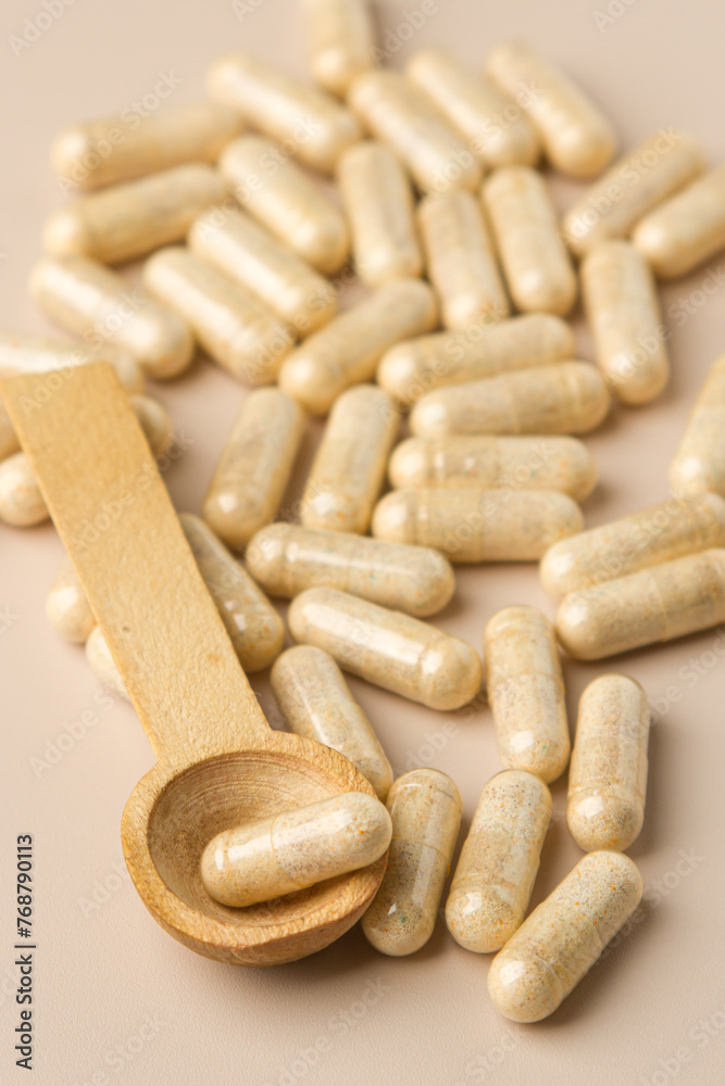 Vitamin capsules. Biologically active additives Vitamin capsules. Biologically active additives
