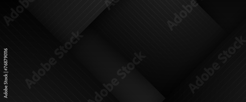 Black vector gradient abstract banner design. Graphic design element modern style concept for background, banner, flyer, card, wallpaper, cover, or brochure