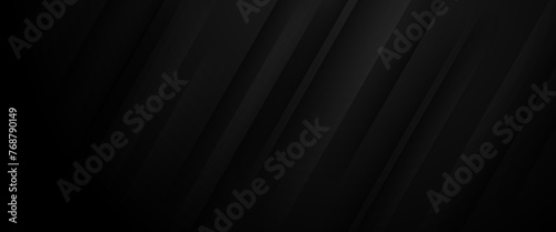 Black abstract banner with shapes. For business banner, formal backdrop, prestigious voucher, luxe invite, wallpaper and background