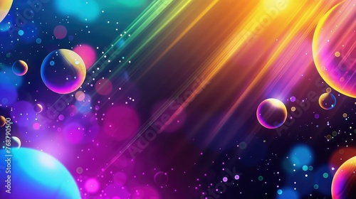 Neon party background with copy space.