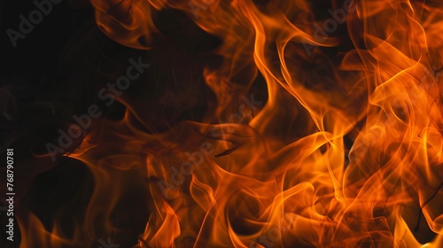Fire flames texture, fiery background or screensaver.
