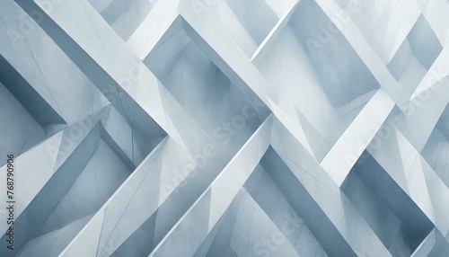 Futuristic Elegance: Intricate 3D Wall in Light Blue and White Tones