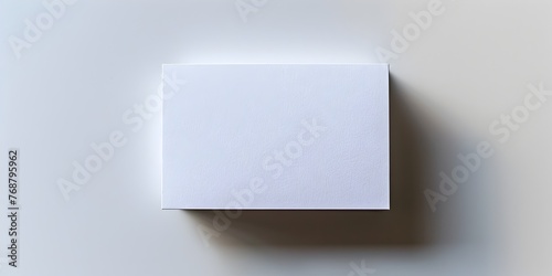 Minimalist Business Card on Plain White Background with Copy Space