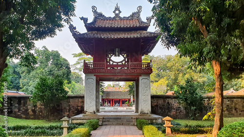 The Khue Van Cac (Pavilion Of Constellation Of Literature) In Temple Of Literature In Ha Noi, City. This Architectural Work Is The Symbol Of Ha Noi City. photo