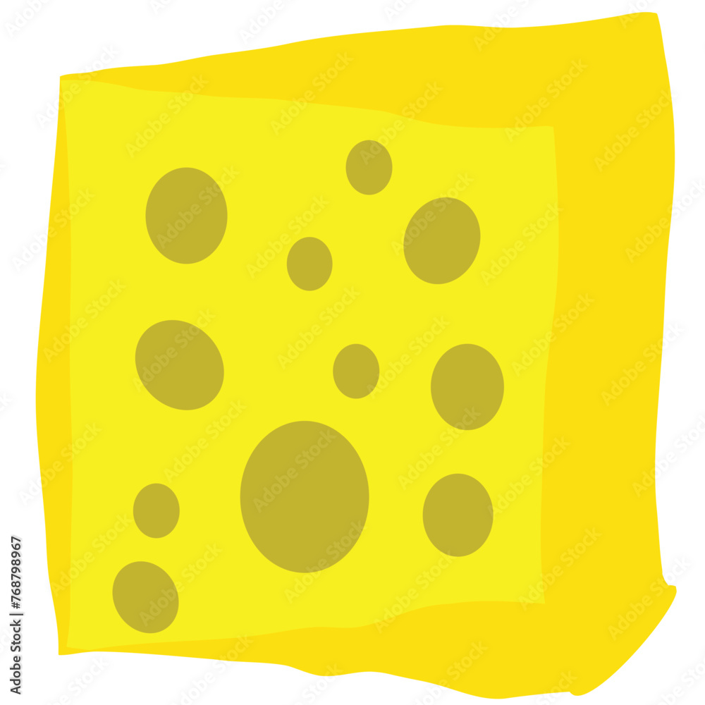 Fototapeta premium Piece of cheese isolated on a white background.