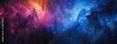 split background inspired by the cosmos, with deep shades of indigo and hints of cosmic purple.