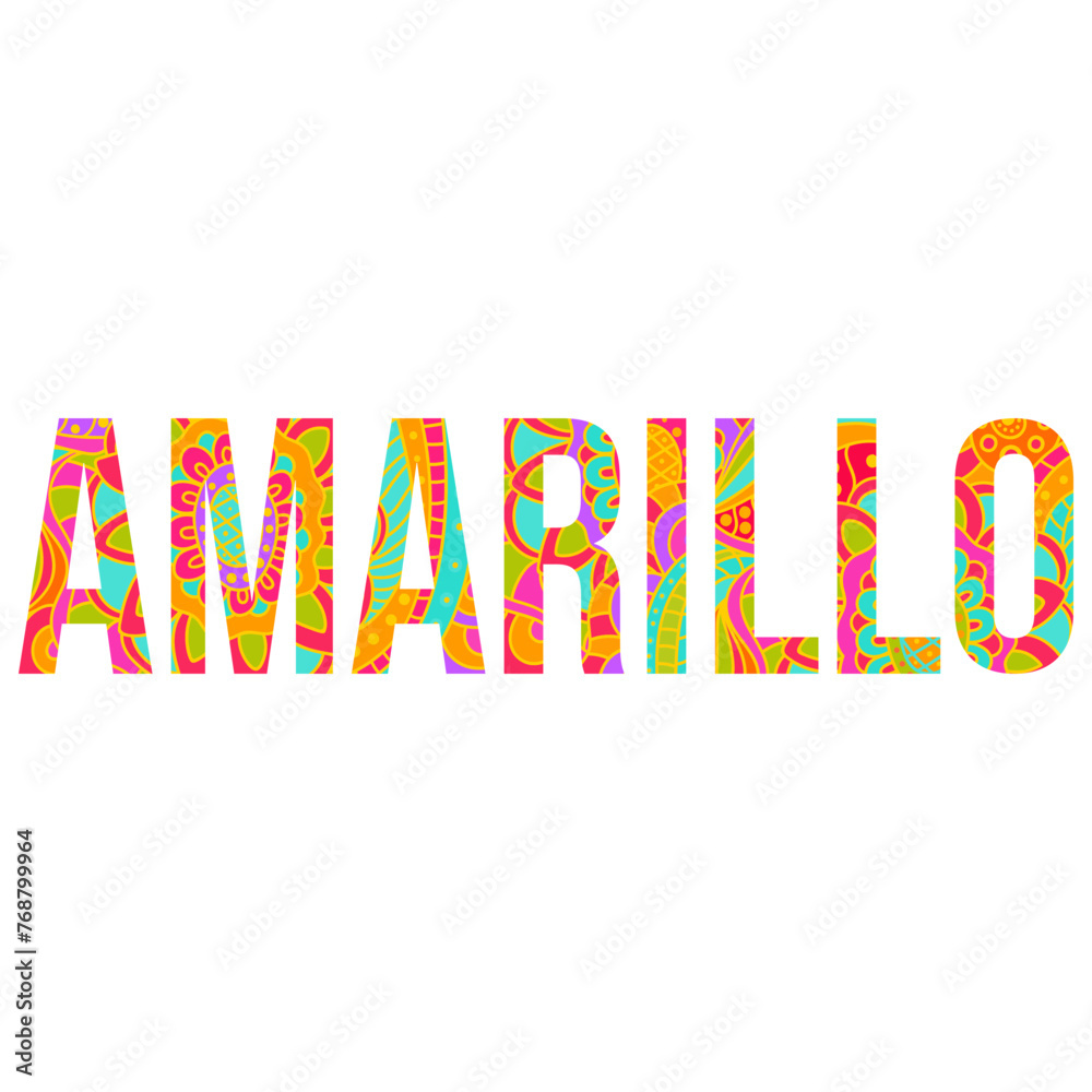 Amarillo creative city name design. Use for typography design, posters,headline, card, logo Amarillo creative city name design. Use for typography design, posters,headline, card, logo