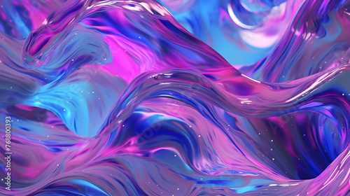 Art purple blue swirl holographic abstract graphic poster web page PPT background
