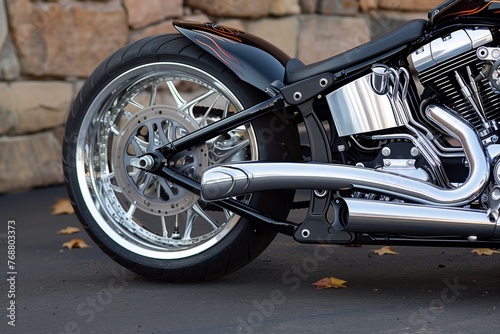 Wallpaper Mural custom motorcycle with an oversized rear wheel and swingarm Torontodigital.ca