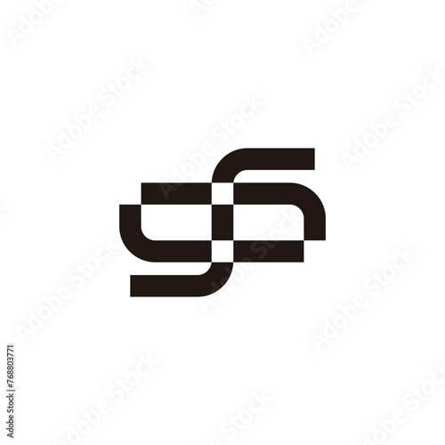 number 96 simple linked linear logo vector