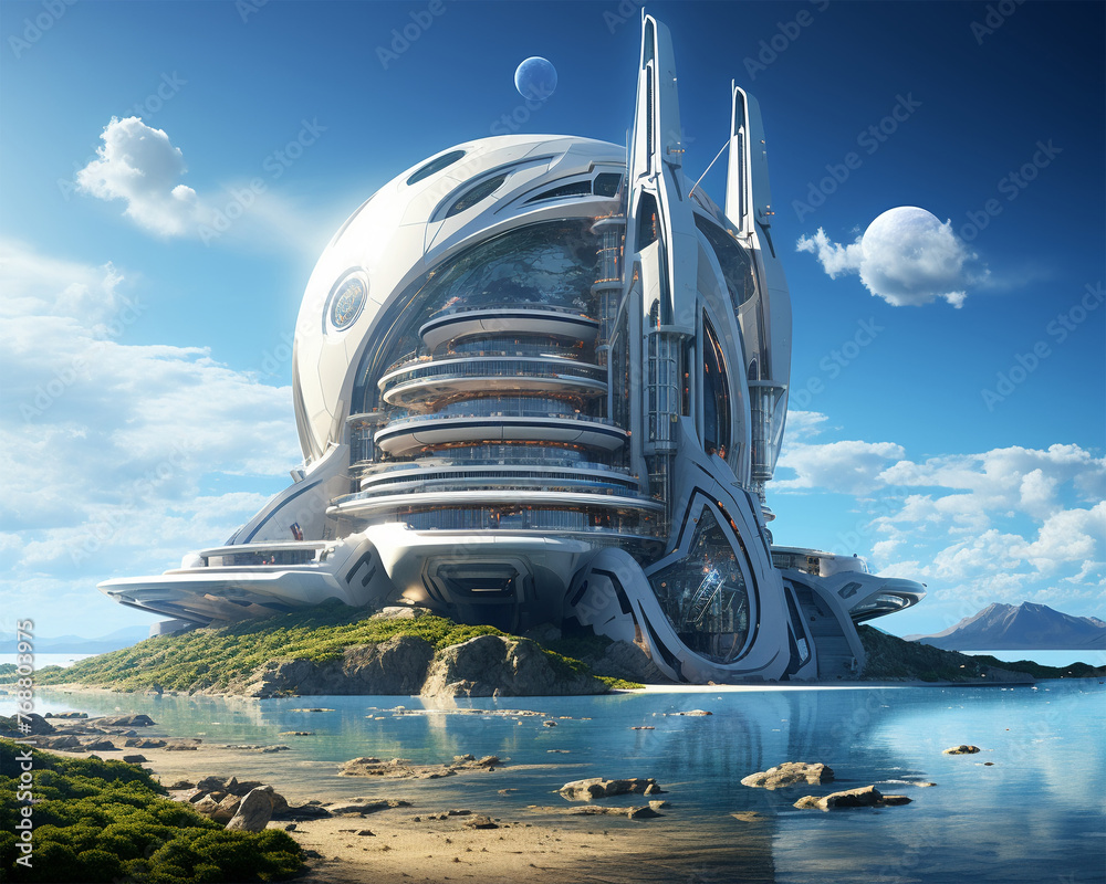 Renewable Energy powers a Sci-Fi utopia where advanced civilizations harness the wind Renewable Energy powers a Sci-Fi utopia where advanced civilizations harness the wind