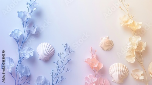 Formulate a vertical split background featuring soft gradients of pale yellow and lavender.