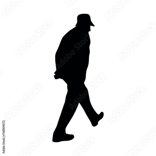 man walking silhouette