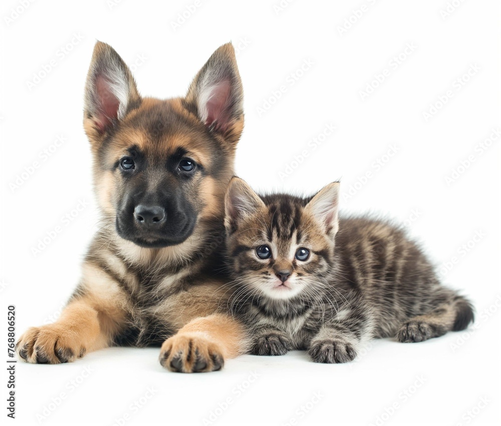 Kitty and puppy