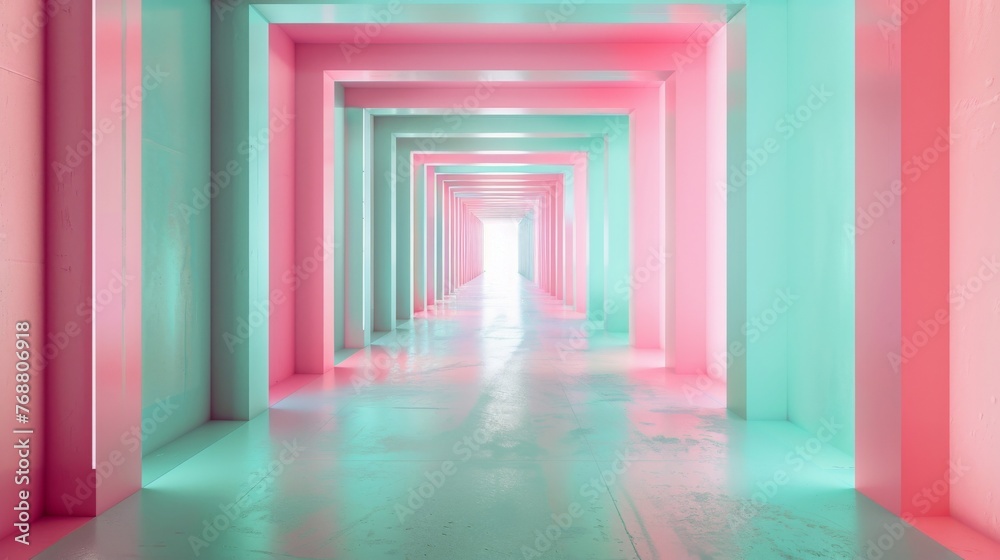 split background using pastel hues of blush pink and mint green, with delicate rectangular light elements arranged in a symmetrical pattern. split background using pastel hues of blush pink and mint green, with delicate rectangular light elements arranged in a symmetrical pattern.
