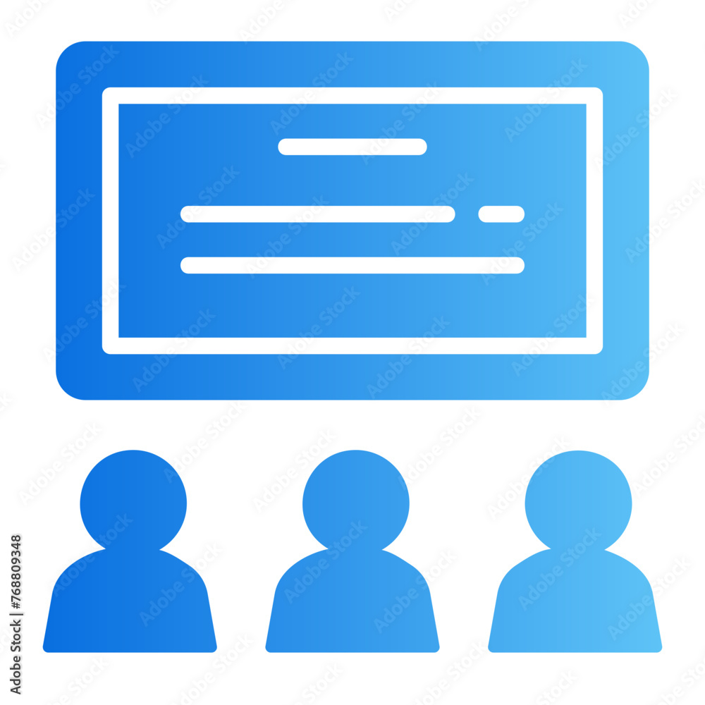 classroom gradient icon