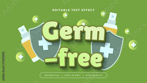 Orange green and white germ free 3d editable text effect - font style
