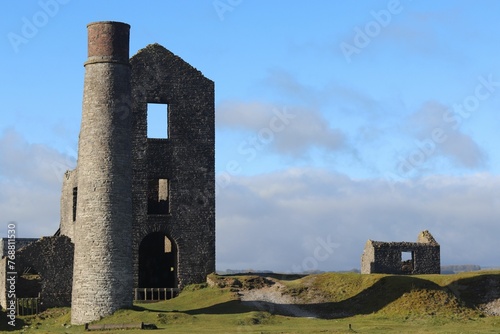 Beautiful view of the old Magpie Mine in England photo