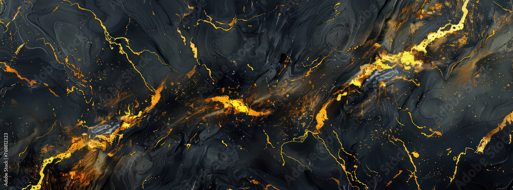 Dark marble texture with golden veins. Black marble background wallpaper Dark marble texture with golden veins. Black marble background wallpaper