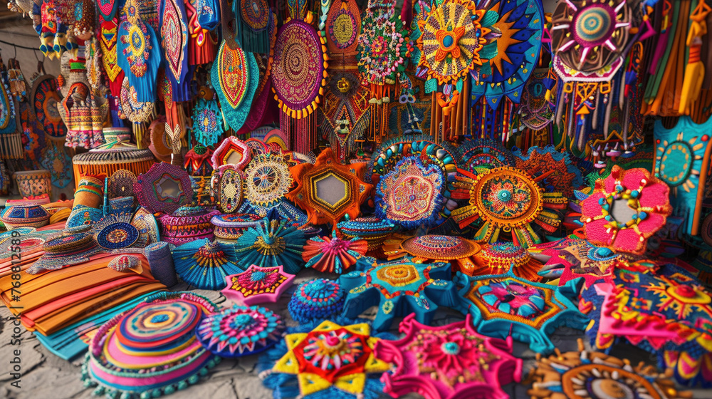 Colorful Festival Props and Costumes Display