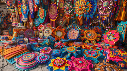 Colorful Festival Props and Costumes Display © Nijam