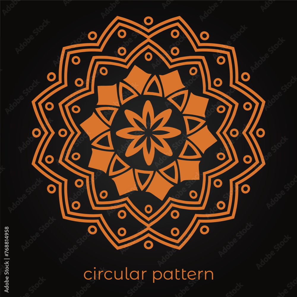 Luxurious mandala pattern background, circular pattern vector design