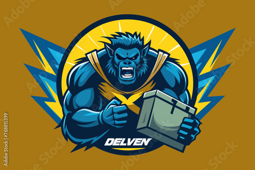 a delivery company logo with a king kong with xmen photo