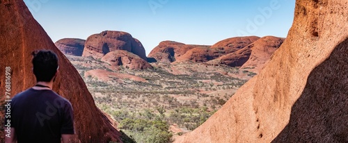 Majestic Outback: A Glimpse of Olgas Kata Tjuta Through the Eyes of a Lone Adventurer photo