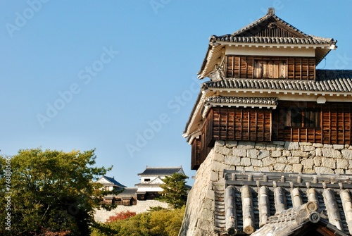 Awe-inspiring view of Matsuyama Castle in Matsuyama, Japan.