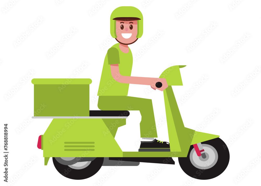 Vector of a bike delivery